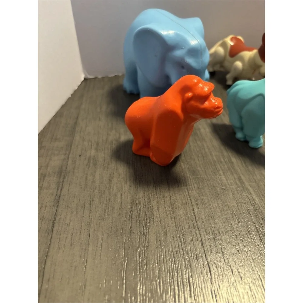 Fisher-Price Little People Zoo Farm Animals Lot of 6 Vtg 1970-80s Toys Hong Kong